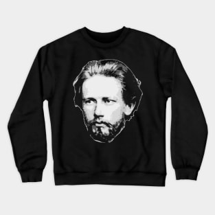 Pyotr Ilyich Tchaikovsky Black and White Crewneck Sweatshirt